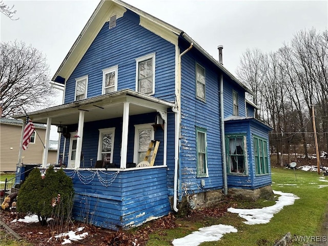 exterior space featuring covered porch