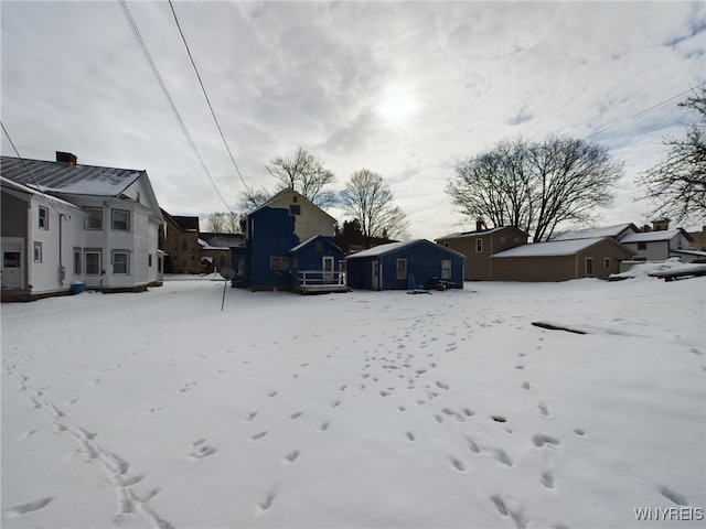 view of snowy yard