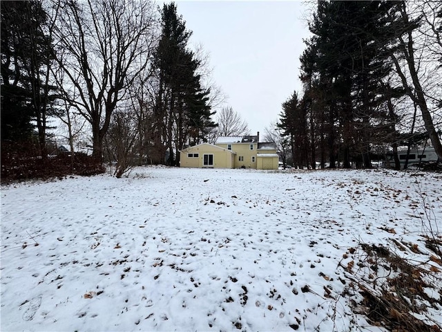 view of snowy yard