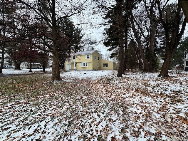 view of snowy yard