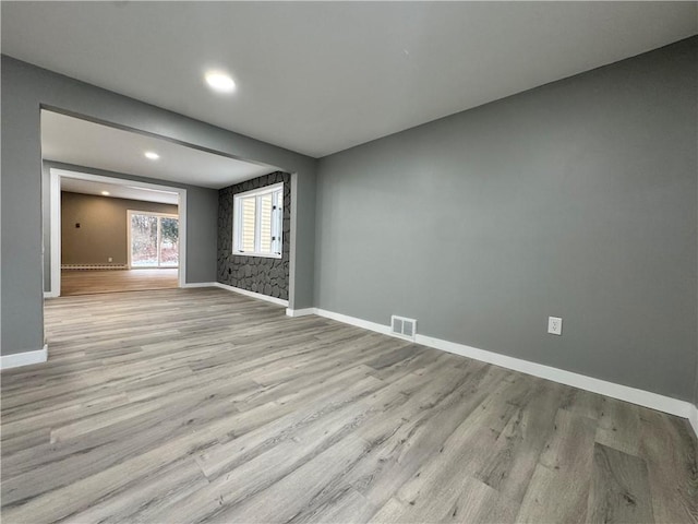 interior space featuring light hardwood / wood-style flooring