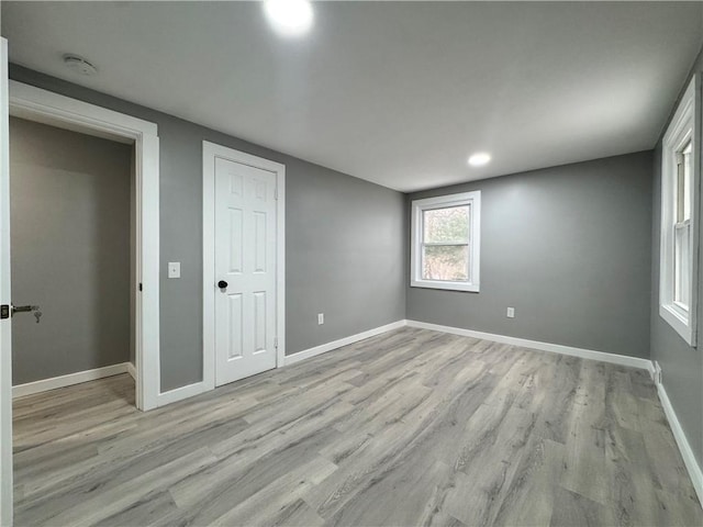 interior space featuring light wood-type flooring