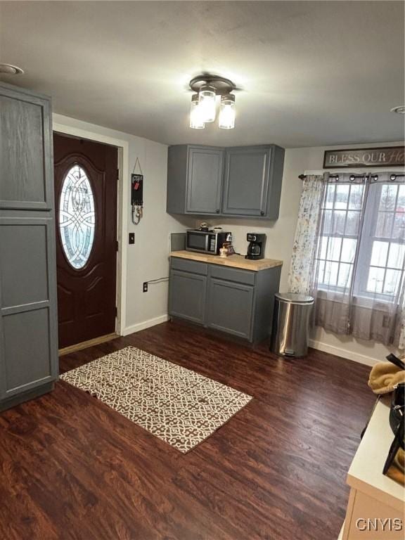 entryway featuring dark hardwood / wood-style flooring