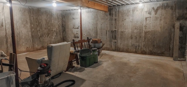 view of basement