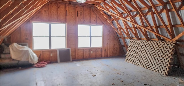 view of attic