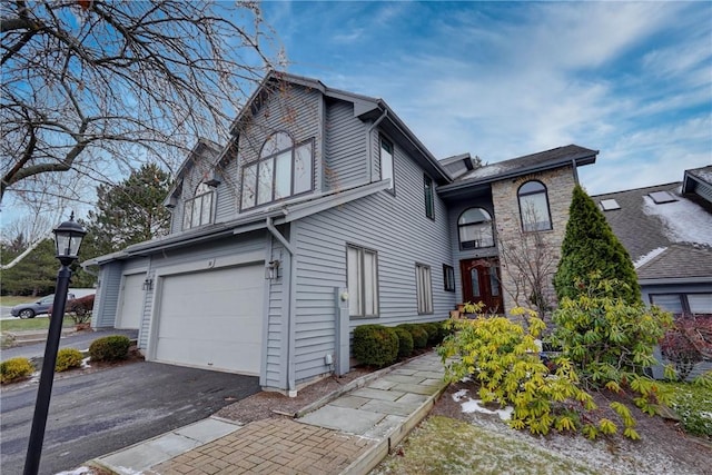 view of front of home featuring a garage