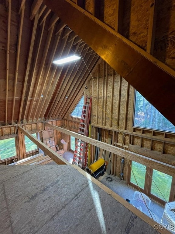 attic featuring a wealth of natural light