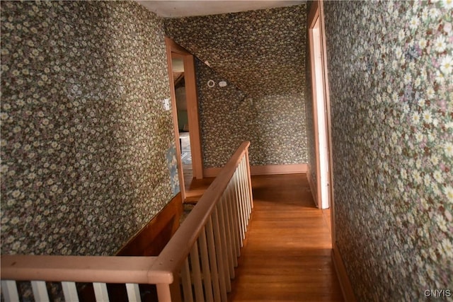 hallway featuring hardwood / wood-style flooring