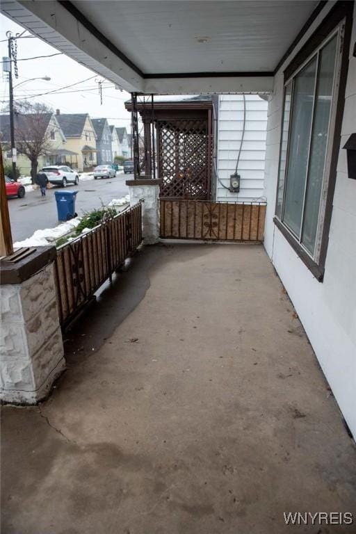 view of patio featuring covered porch