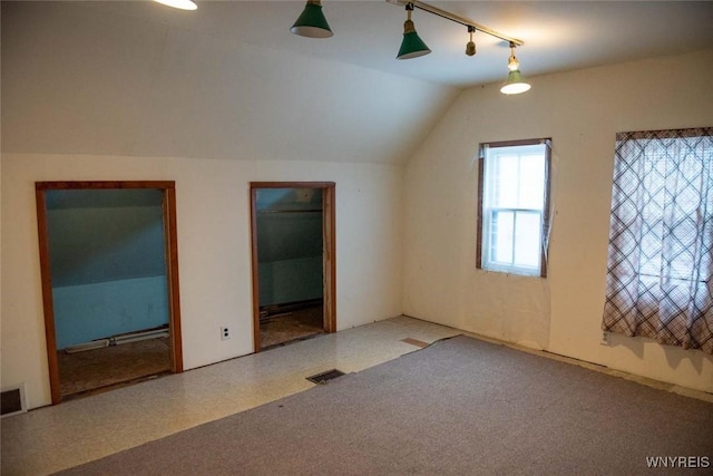 bonus room with lofted ceiling