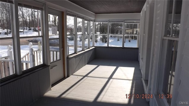 sunroom with plenty of natural light