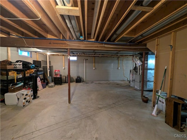 view of basement