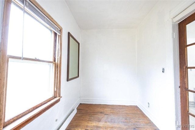 empty room with wood-type flooring