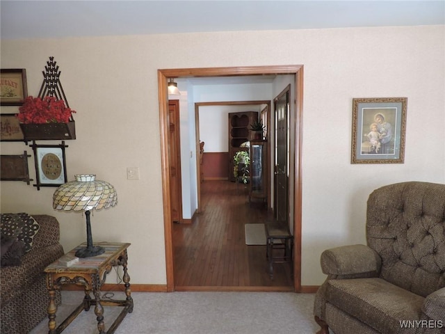 interior space featuring hardwood / wood-style flooring