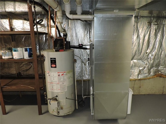 utilities featuring gas water heater