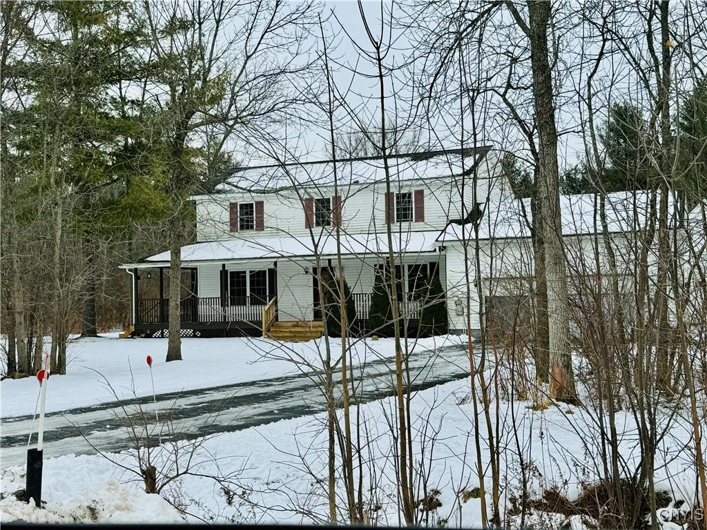 40520 Hyde Lake Rd, Theresa, NY 13691 - view of front of property with a porch