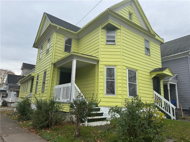 exterior space with covered porch