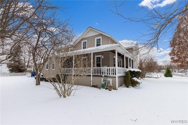 view of front of house featuring covered porch