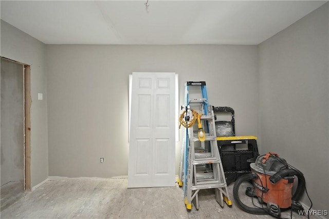 interior space with concrete flooring