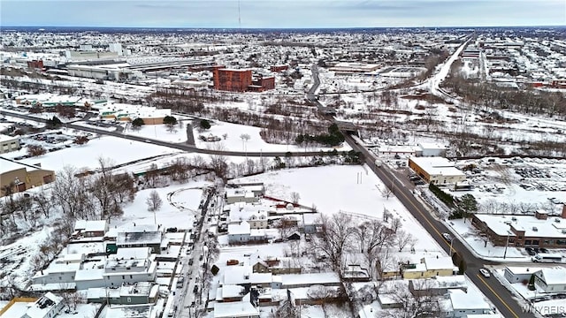 view of snowy aerial view