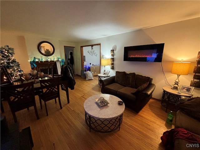 living room featuring hardwood / wood-style flooring