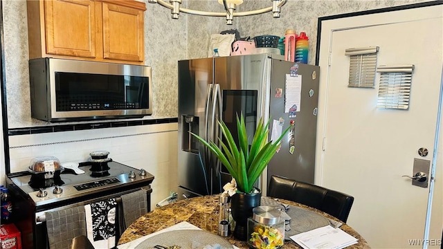 kitchen featuring appliances with stainless steel finishes