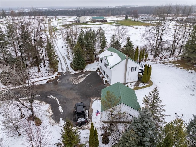 view of snowy aerial view