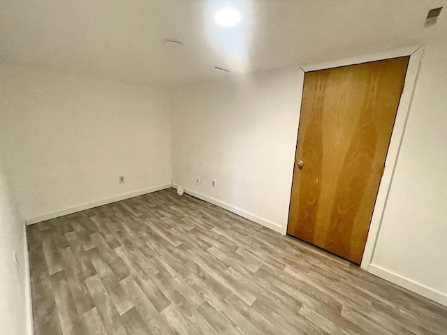 empty room featuring light hardwood / wood-style floors