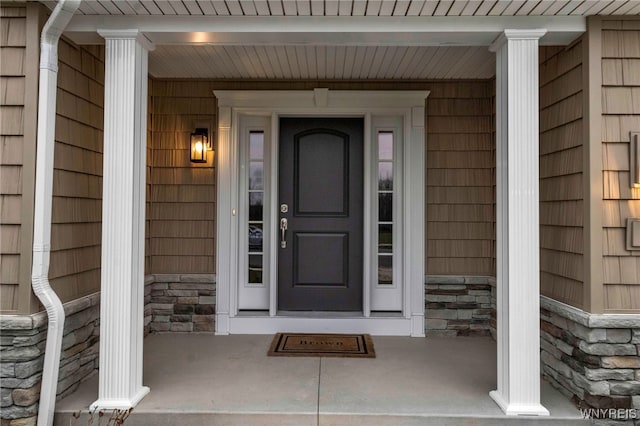 view of doorway to property