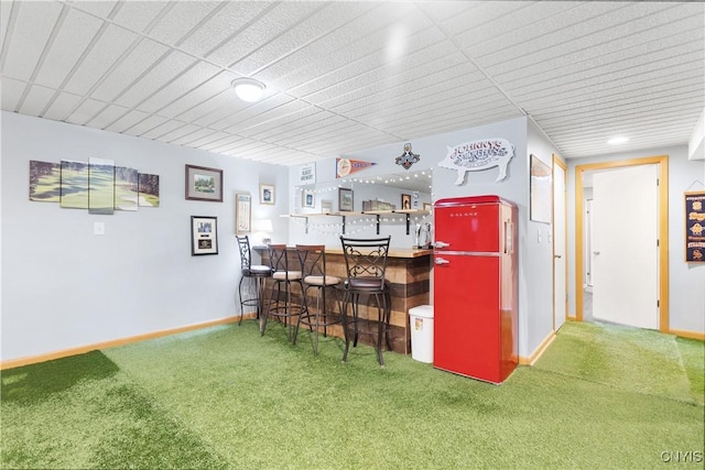 kitchen featuring carpet floors