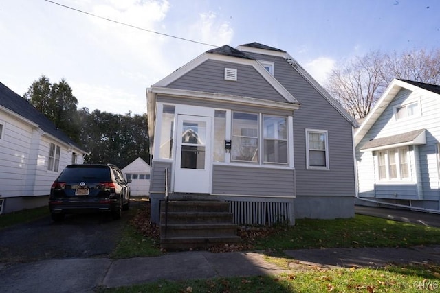 view of bungalow-style home