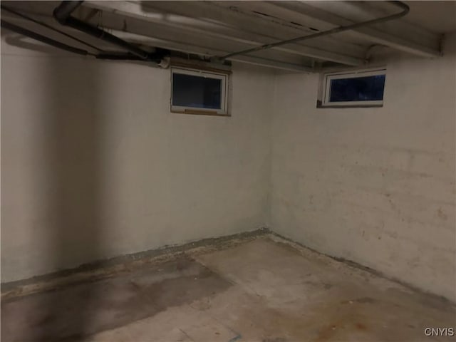 view of basement