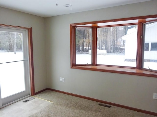 view of carpeted empty room