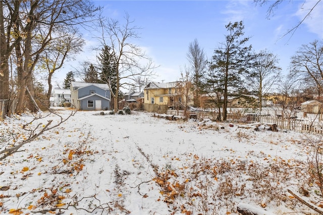 view of snowy yard