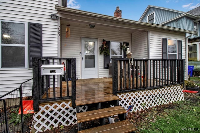 exterior space with covered porch