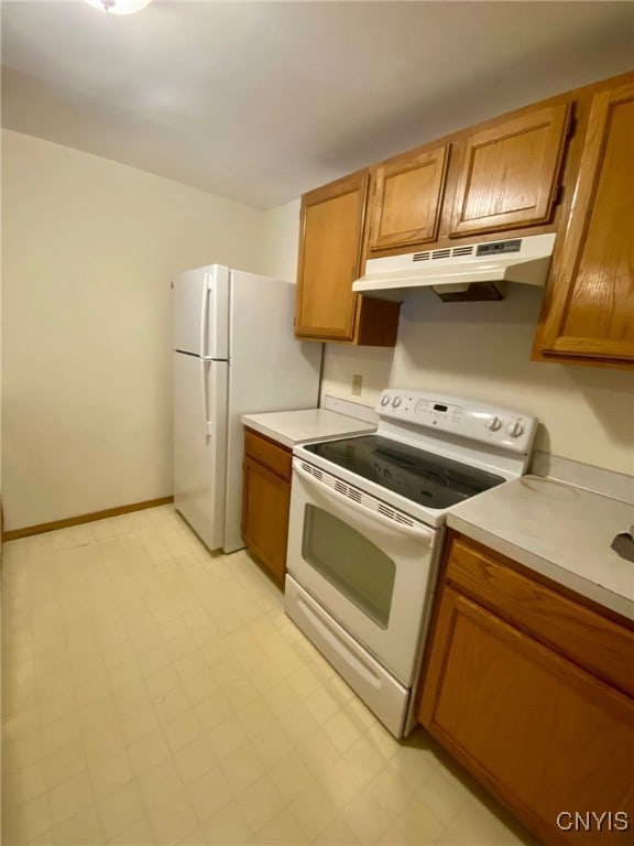 kitchen with white appliances