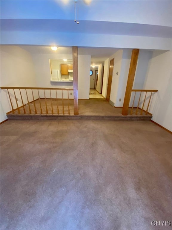 basement featuring carpet floors