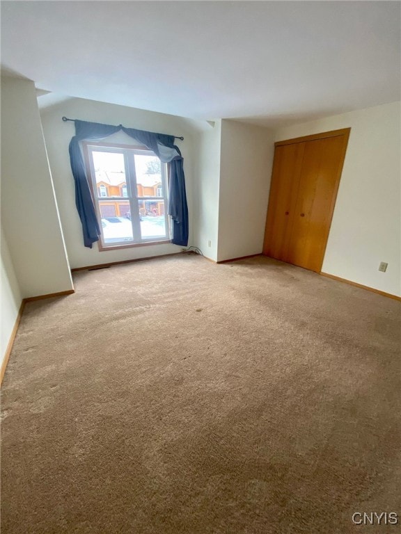 view of carpeted empty room