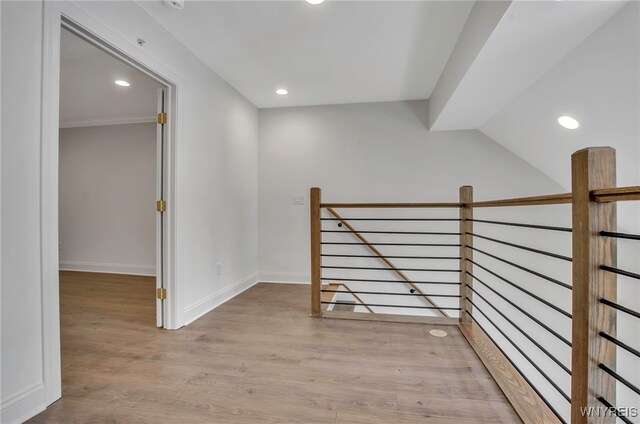 hallway featuring light hardwood / wood-style floors