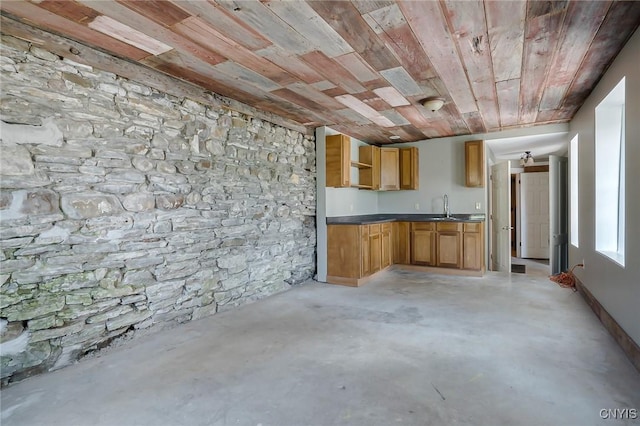 kitchen featuring sink and wood ceiling