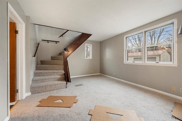 interior space featuring carpet floors