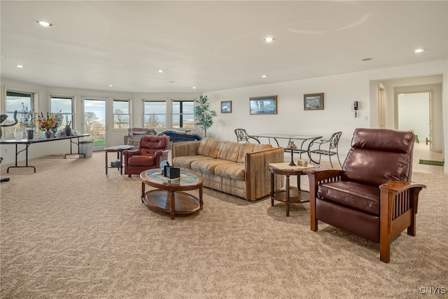 view of carpeted living room