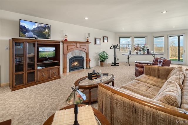 view of carpeted living room