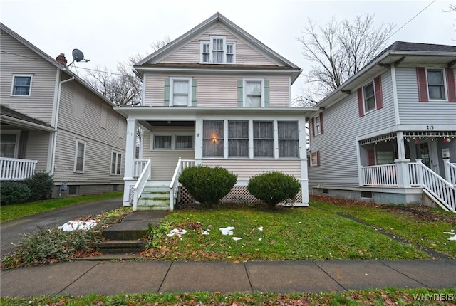 front of property with a front yard