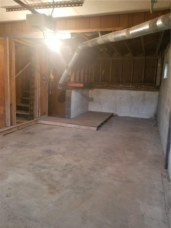 view of basement