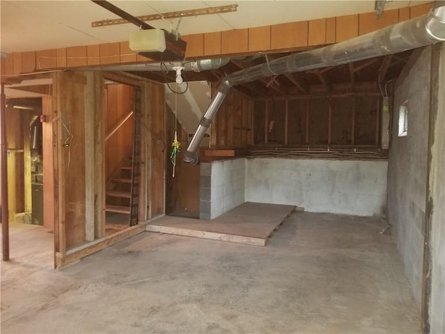 view of basement