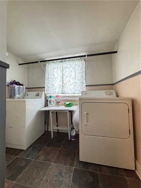 laundry room with separate washer and dryer