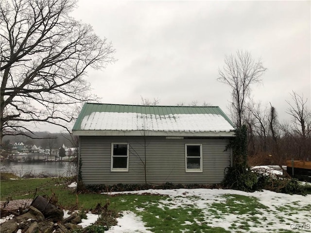 view of snowy exterior