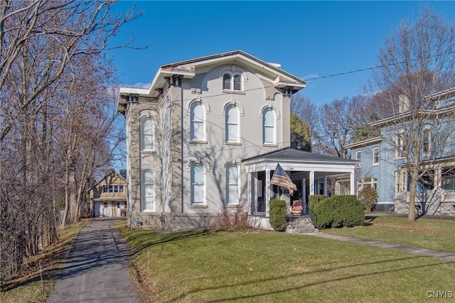 italianate house with a front yard