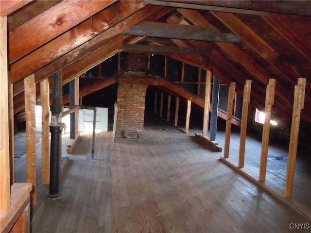 view of attic